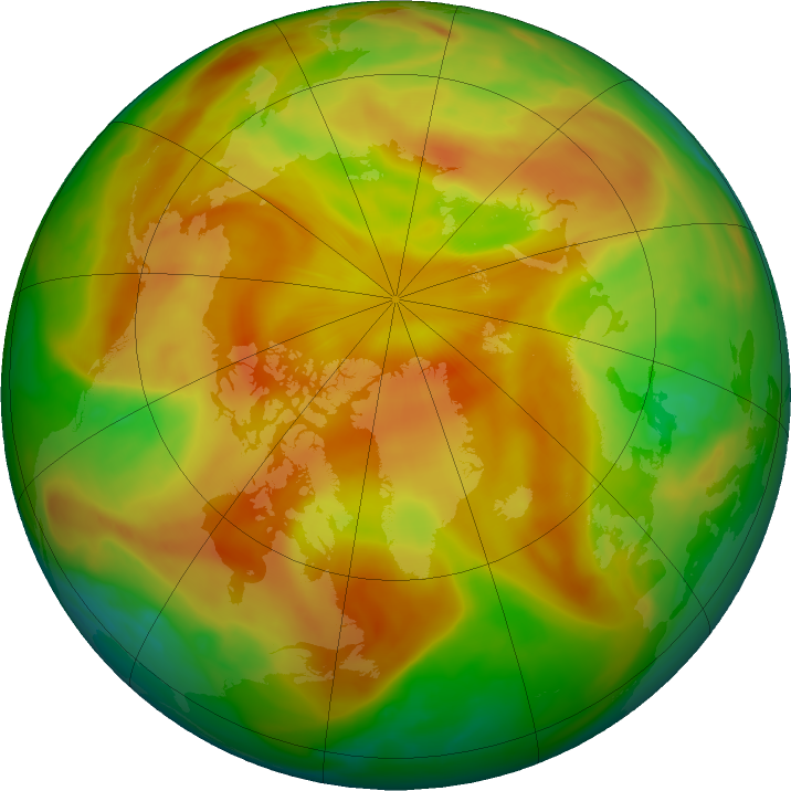 Arctic ozone map for 18 April 2025